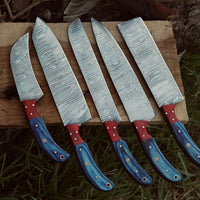 The Prometheus
Custom Handmade 4
Pieces Chef Knife Set &
Leather Roll