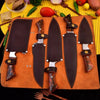 Hand Forged 67 Layers
5 Pieces Kitchen Knife
Set & Leather Roll