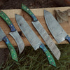 Hand Forged 67 Layers
5 Pieces Kitchen Knife
Set & Leather Roll