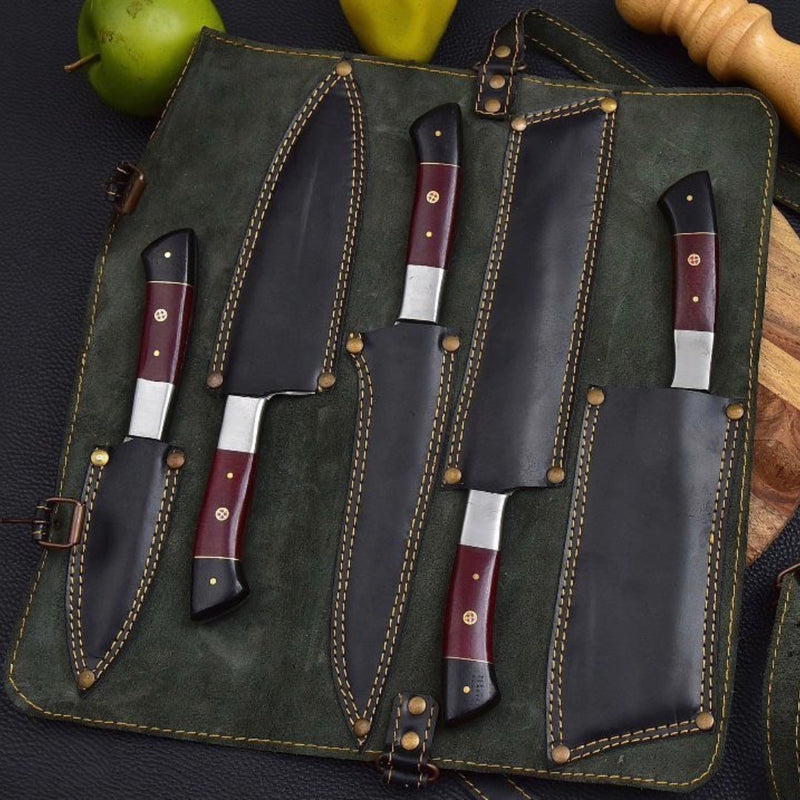 The Orchid Forged High
Quality Damascus 5
Pieces Kitchen Knife Set