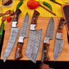 Hand Forged 67 Layers
5 Pieces Kitchen Knife
Set & Leather Roll