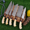 Hand Forged 67 Layers
5 Pieces Kitchen Knife
Set & Leather Roll