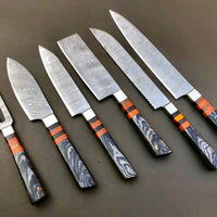 The Orchid Forged High
Quality Damascus 5
Pieces Kitchen Knife Set