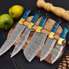 The Prometheus
Custom Handmade 4
Pieces Chef Knife Set &
Leather Roll