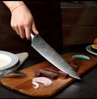 Forger’s Amaranthus
Custom Hand-Forged
Damascus 5-Piece
Kitchen Knives Set &
Wood