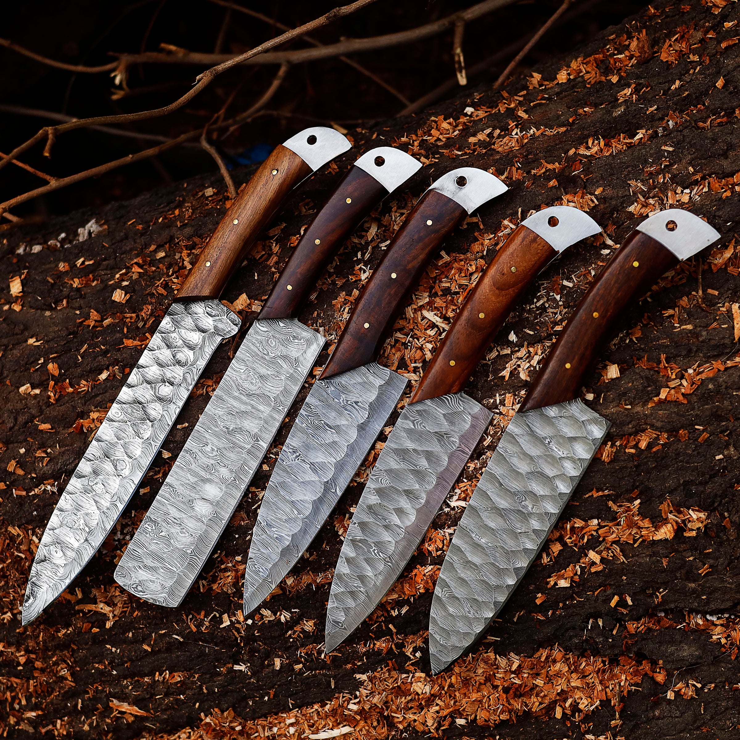 Wild Forger Chef Knives| 5 Knives Set & Leather Roll