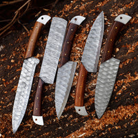 Wild Forger Chef Knives| 5 Knives Set & Leather Roll