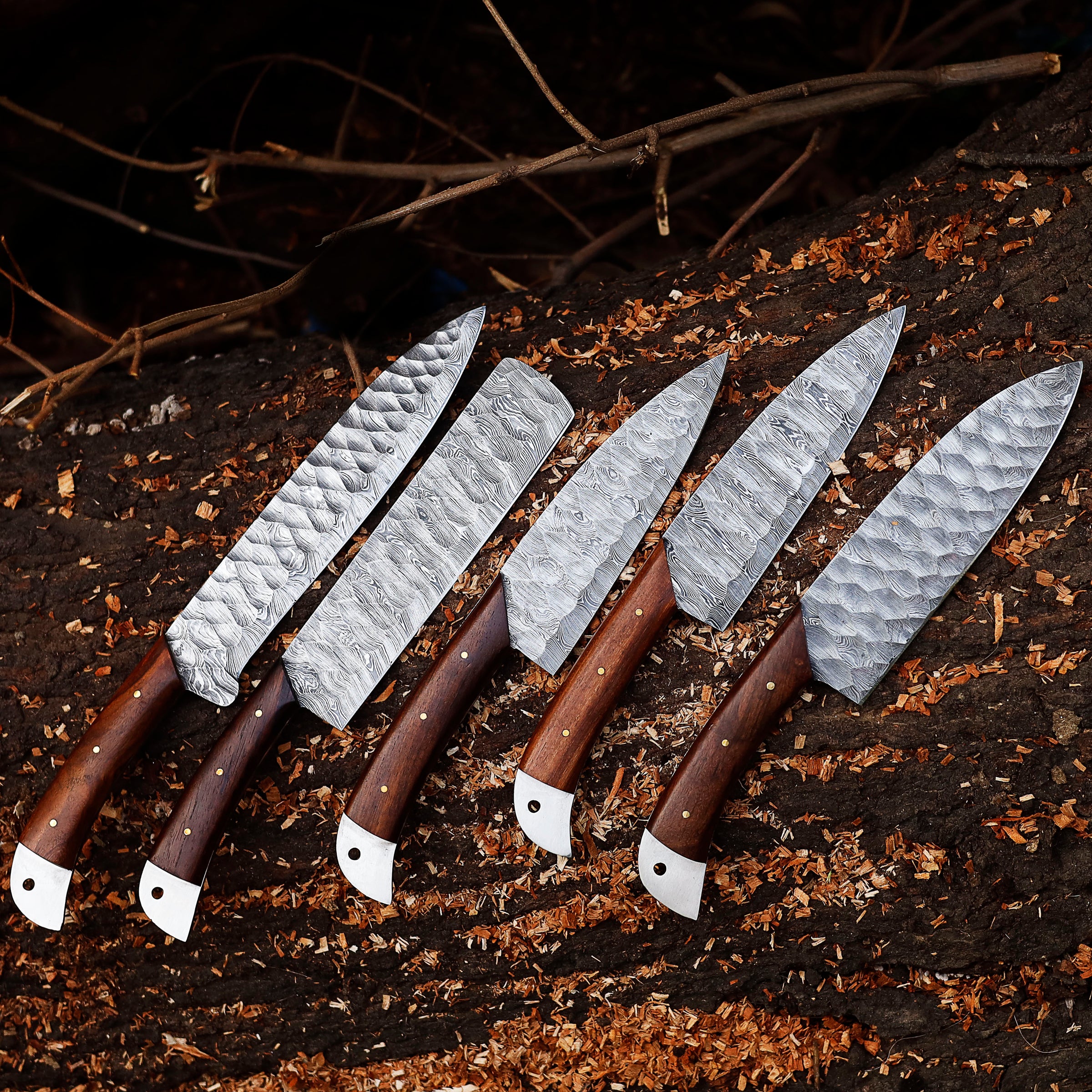 Wild Forger Chef Knives| 5 Knives Set & Leather Roll